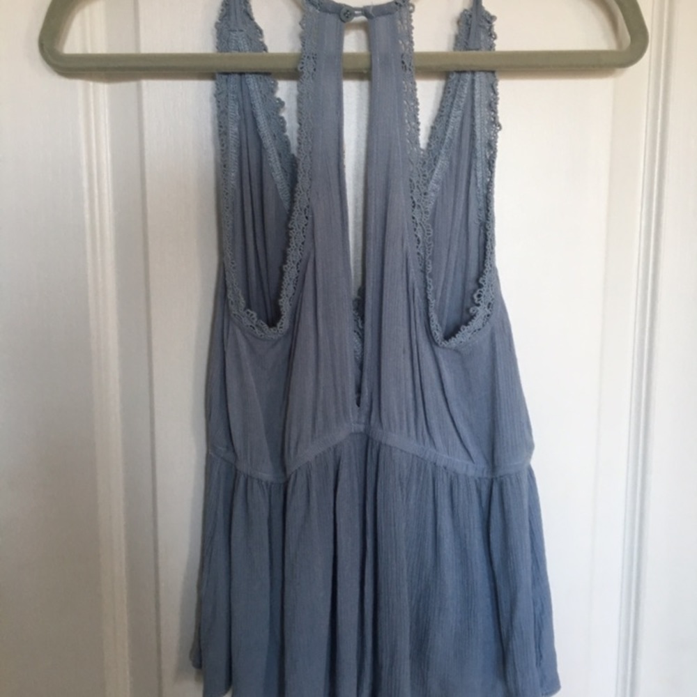Baby blue cute tank top